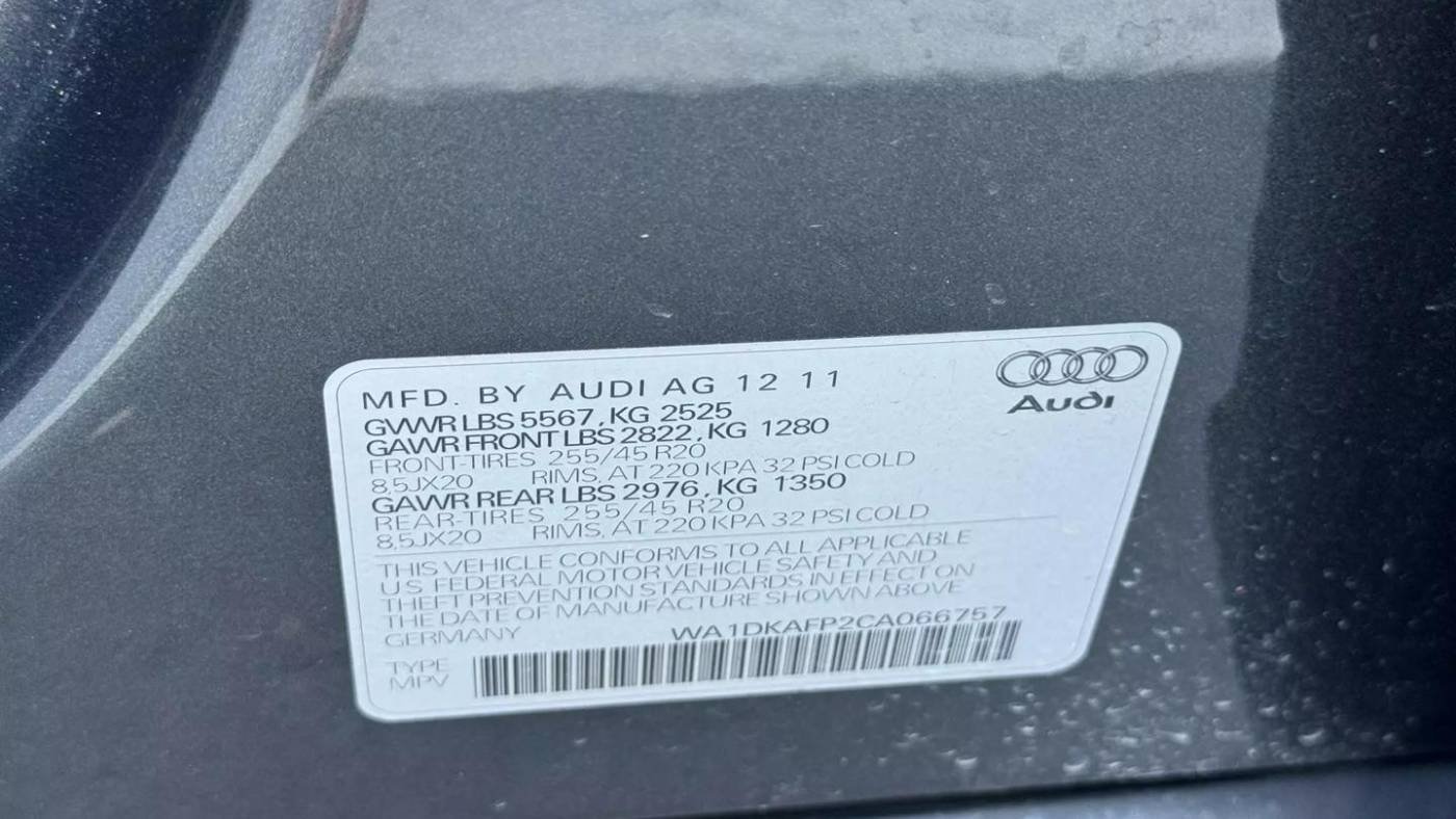 2012 Audi Q5 Premium Plus 3.2L quattro